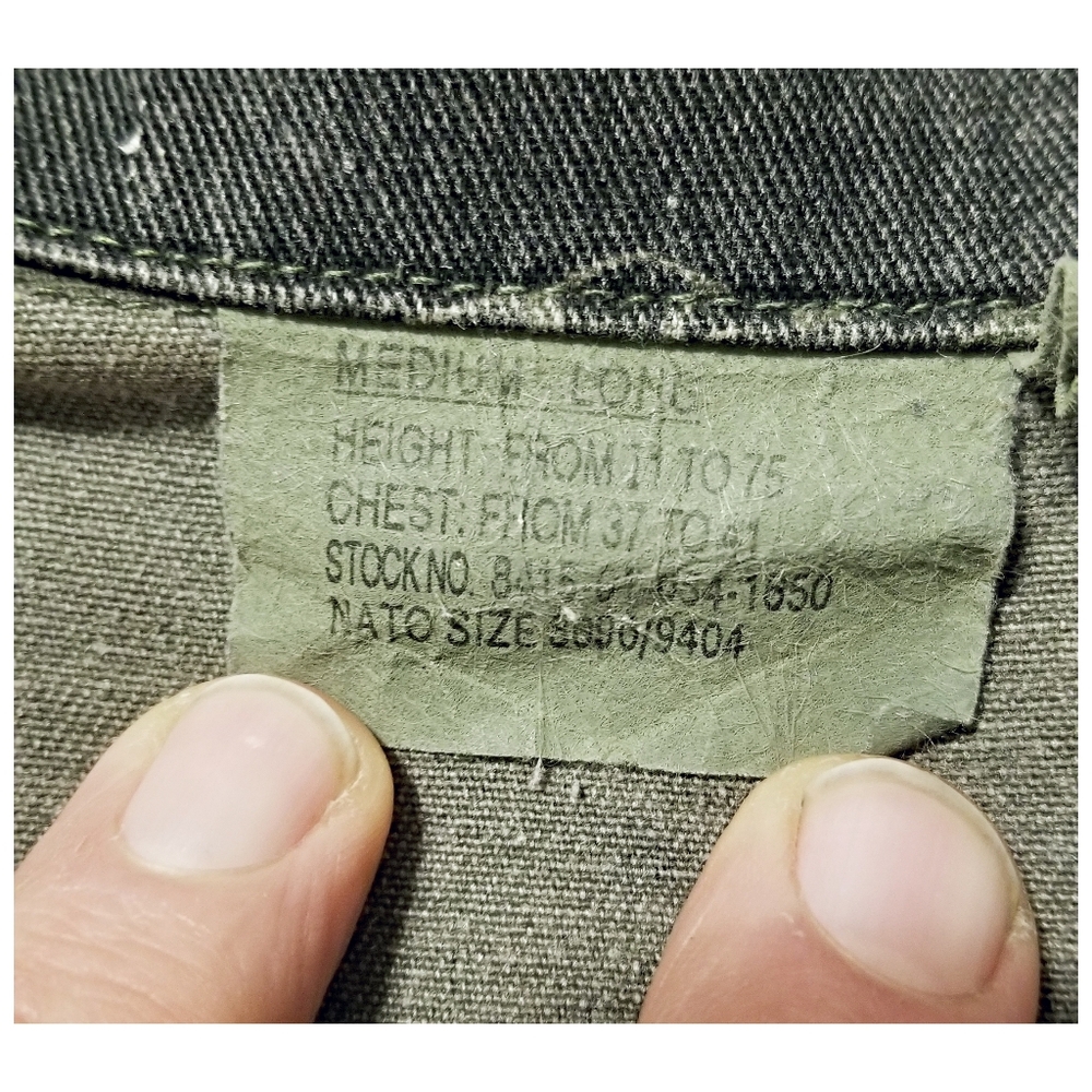 VTG. U.S. MILITARY TIGER STRIPED CAMO JACKET- MEN'S SIZE MEDIUM LONG - Picture 8 of 10